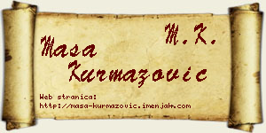 Maša Kurmazović vizit kartica